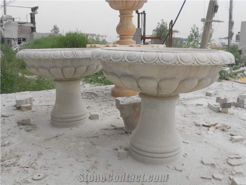 China White Granite Flower Stand,Planter Pots,Outdoor Planter,Planter Boxes