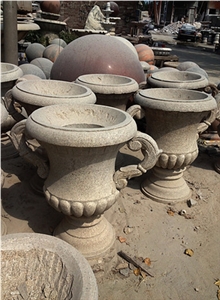 China Yellow Granite Flower Pots,Planter Pots,Flower Stand,Planter Boxes,Flower Vases