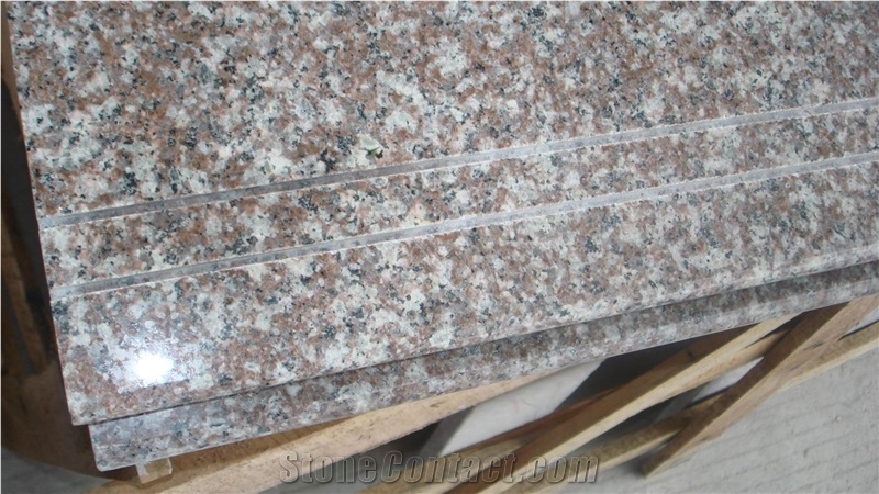 G664 Granite Step & Riser,China Pink Granite Skirting