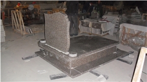 Grey Granite Tombstone & Monument Western Style