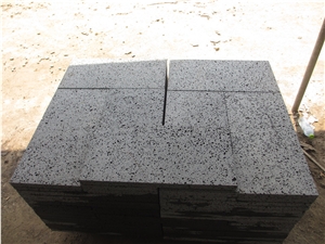 Grey Volcanic Basalt Paving Stone Slabs & Tiles, China Grey Basalt