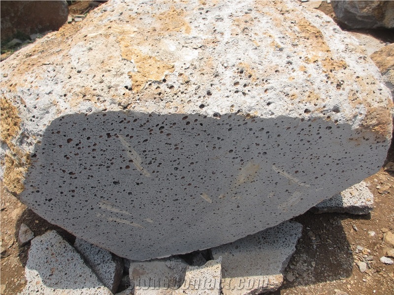 Grey Volcanic Basalt Paving Stone Slabs & Tiles, China Grey Basalt
