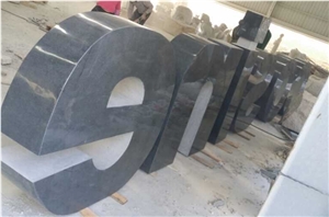 Letter Carving for Landscape Gardening,China Black Granite Relief & Etching