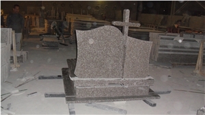 Poland Style Tombstone Good Price, G664 Pink Granite Monument & Tombstone