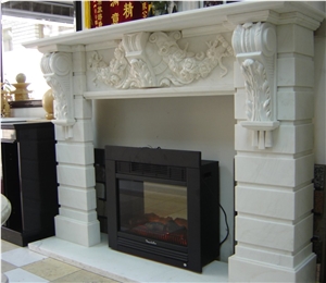 White Marble Fireplace,Fireplace Insert,Fireplace Mantel