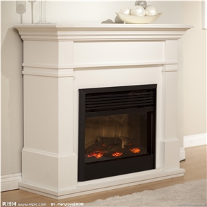White Marble Fireplace Mental