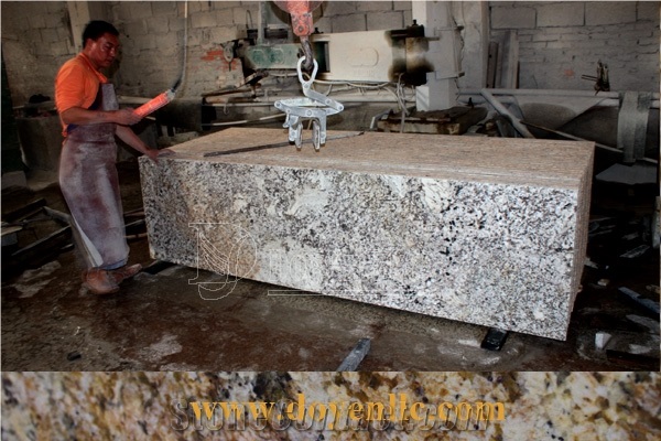 Aran White Brazil Granite Prefab Kitchen Countertops