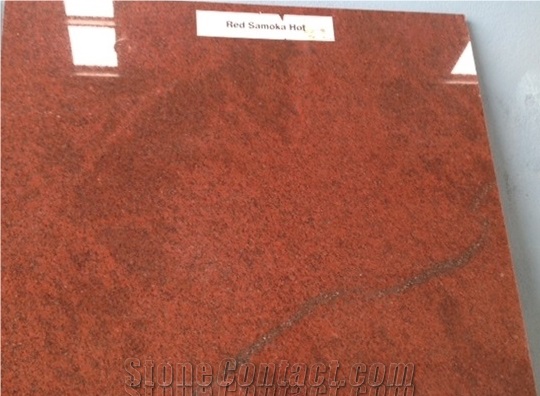 Red Samoka Hot Granite Slabs