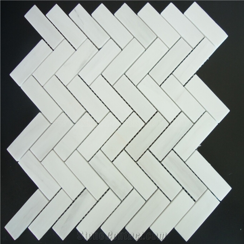 Bianco Dolomiti Marble Mosaics, White Marble Mosaic for Walling/Flooring