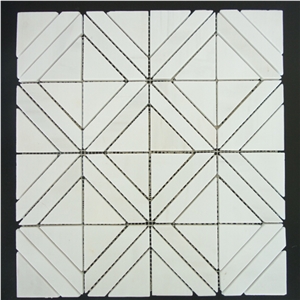 Bianco Dolomiti Marble Mosaics,White Marble Mosaics for Walling/Flooring