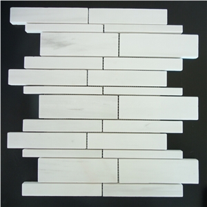 Bianco Dolomiti Marble Mosaics, White Marble Mosaics for Walling/Flooring
