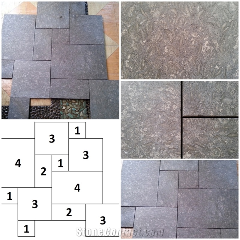 Active Gray French Pattern Slabs & Tiles, Active Gray Marble Slabs & Tiles