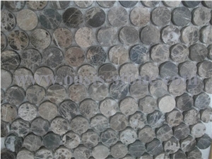 Circular Guangxi White Marble Mosaic