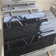 Black Marquina,China Marquina,China Nero Marquina,Negro Bilbao,Black Markina,China Black and White Marble Plinth,Floor Tile & Wall Tile, Flooring Covering Tiles and Wall Covering Tiles Panels