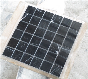 Black Marquina,China Marquina,China Nero Marquina,Negro Bilbao,Black Markina,China Black Marble Mosaic,Black Markina Polished Mosaic,Floor & Wall Mosaic,Bathroom Mosaic