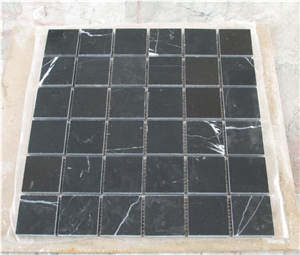 Black Marquina,China Marquina,China Nero Marquina,Negro Bilbao,Black Markina,China Black Marble Mosaic,Black Markina Polished Mosaic,Floor & Wall Mosaic,Bathroom Mosaic