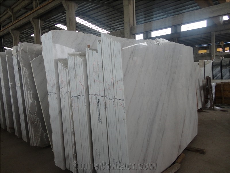 Wellest Guangxi White Marble Slab & Tile, White with Grey Veins,Polished Floor Tile,China White Marble
