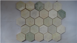 Hexagonal Green Jade Mosaic,Hexagonal Mosaic,Onyx Mosaic
