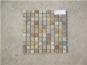 Multicolor Slate Mosaic,Rusty Slate Mosaic,Slate Mosaic