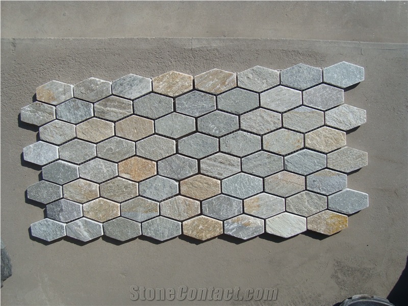 Slate Mosaic,Rusty Slate Mosaics,China Rusty Slate Mosaics