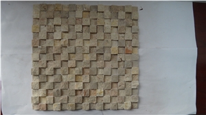 Split Travertine Mosaic,China Beige Travertine Mosaic