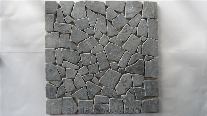 Tumbled Black Granite Mosaic,Black Granite Mosaic