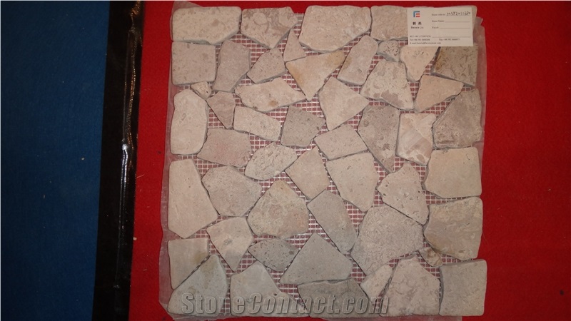 Tumbled Travertine Mosaic,China Beige Travertine Mosaic