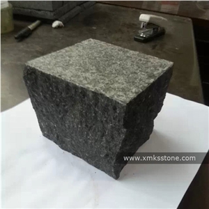 G684 Black Basalt Cube Stone, Cobble Stone, Paving Stone Natural Split