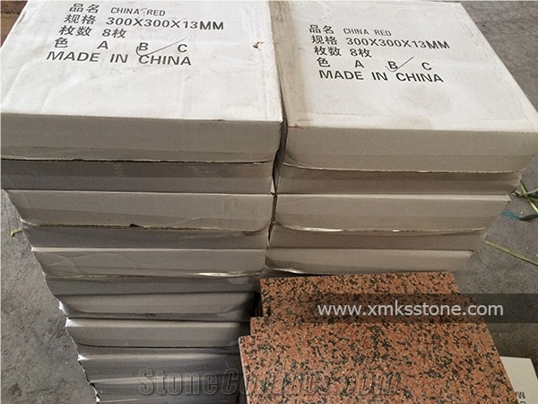 Polished Tianshan Red Granite Thin Tiles & Slabs, Cut to Size