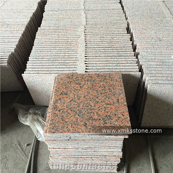 Polished Tianshan Red Granite Thin Tiles & Slabs, Cut to Size