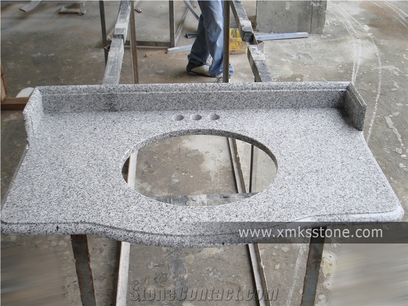 Vt-3012 Classical Series G603 Sesame White Granite Bathroom Vanity Top, Under Mount Sink Cutting Out, for Hotel, Apartment, Condo, Supermarket
