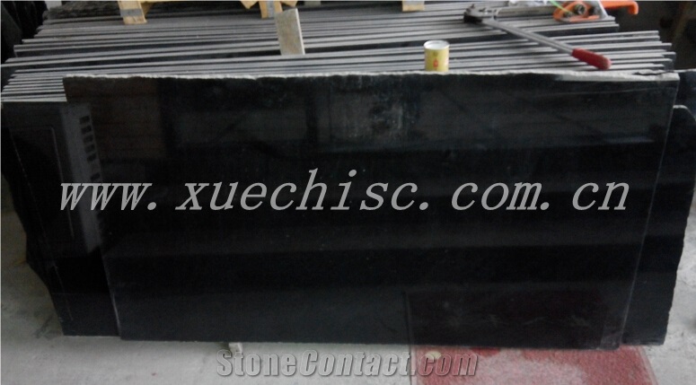 Absolute Shanxi Black Granite Tiles & Slabs,China Granite Slab for Countertop