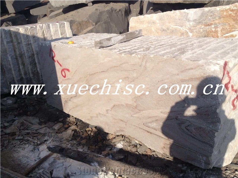 Cheap Price for Crystal White Wood Grain Stone Marble Block