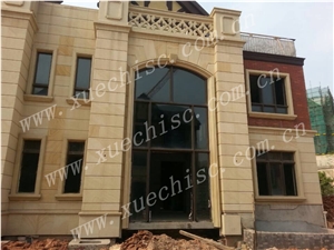 China Pingshan Baipo Yellow Granite Stone Blocks