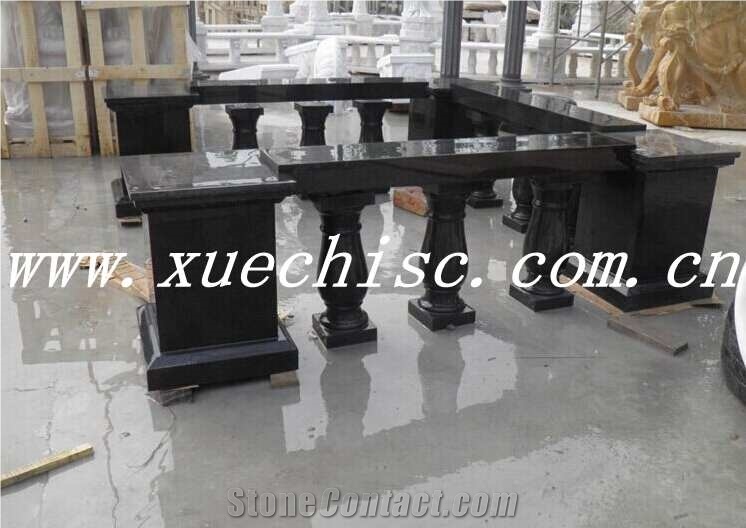 China Shanxi Black Granite Building Stones, Balustrade and Railings