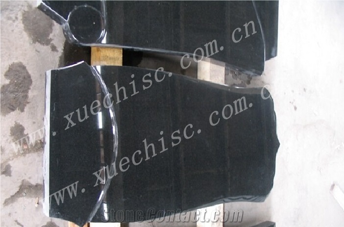 Shanxi Black Granite Polished Headstones