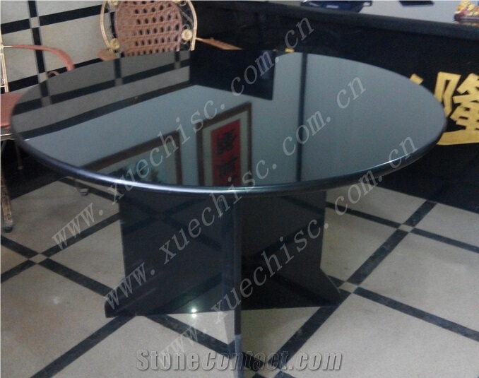 Shanxi Black Granite Round Tabletop,China Black Granite