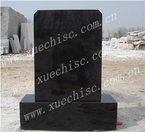 Shanxi Black Polished European Tombstone & Monument