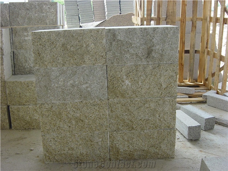 G350 Yellow Natural Surface Wall Stone, G350 Granite Mushroom Stone