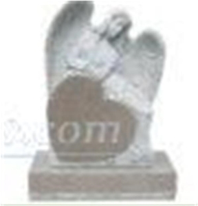 Wz-M-021 Single Angel with Heart Monument & Tombstone