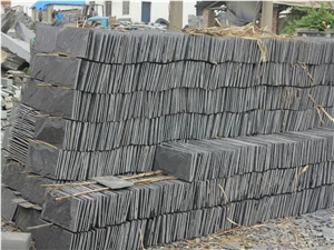 Black Slate, Exterior Walling Chinese Black Mushroom Stone/Cladding Tiles