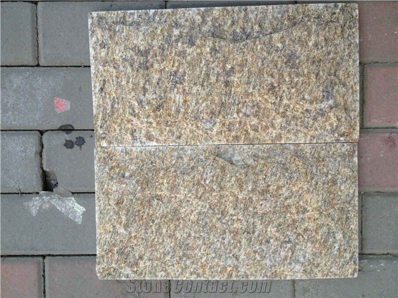 Tiger Skin Yellow Granite, Exterior Walling Chinese Yellow Mushroom Stone/Cladding Tiles