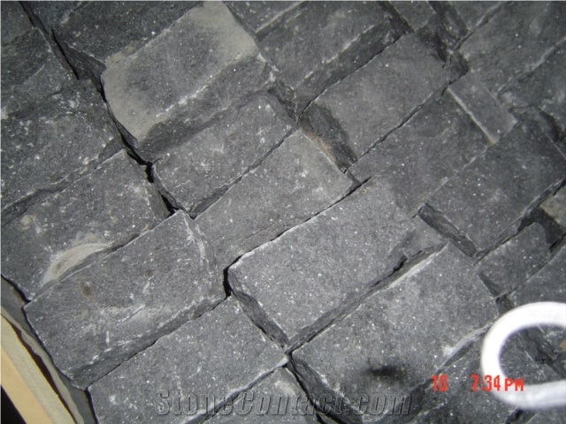 G684 Black Basalt Paving Stone,Split Finished Cube Stone & Pavers