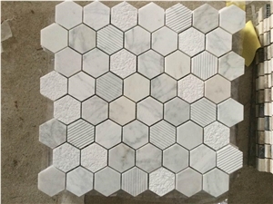 Hexagon Series with Carrara White Mosaic