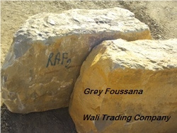 Grey Foussana Limestone Blocks from Tunisia Good Prices