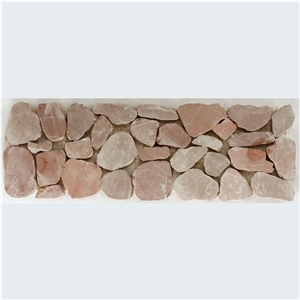 Aegean Brown Marble Chipped Marble Mosaic Border