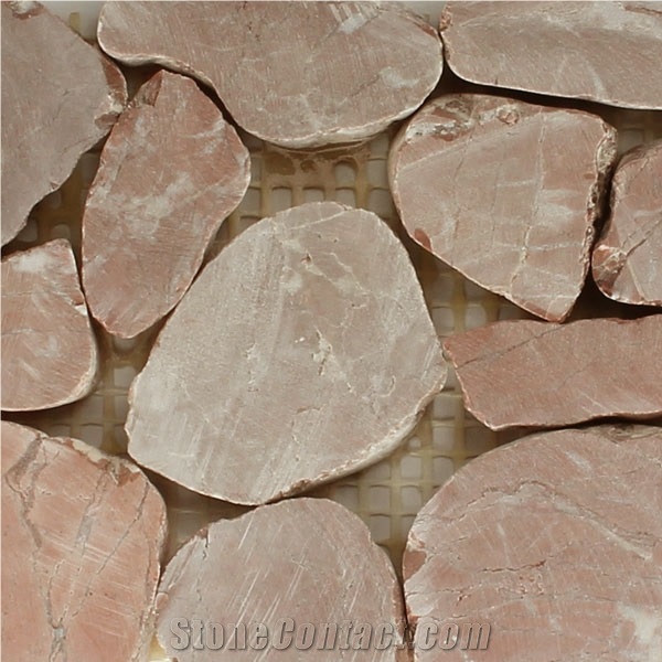 Aegean Brown Marble Chipped Marble Mosaic Border