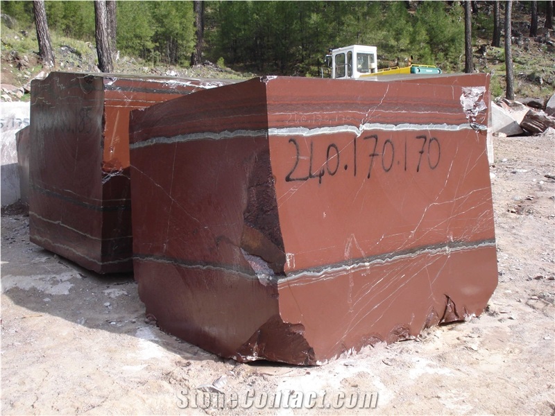 Rosso Laguna Marble Block, Turkey Red Marble