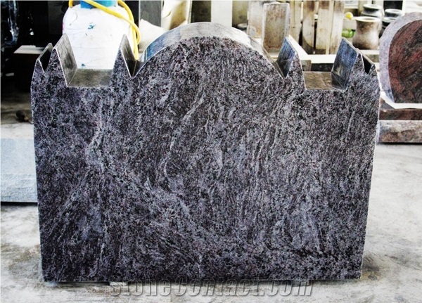 Bahama Blue Granite Polished All Upright Monument & Tombstone
