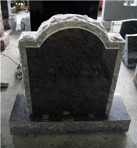 Bahama Blue Polished Upright Tombstone & Monument